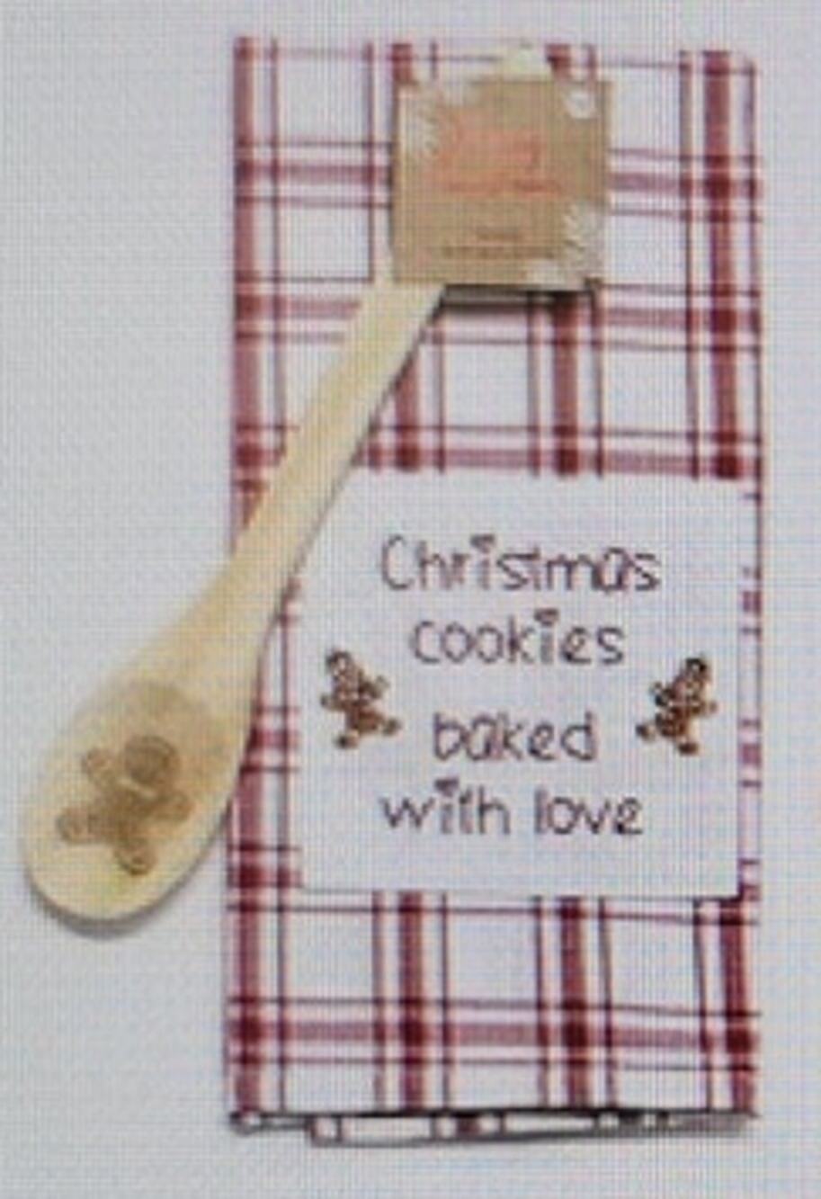 2pk Merry Christmas Kitchen Towel & Spoon (Christmas cookies baked with love)